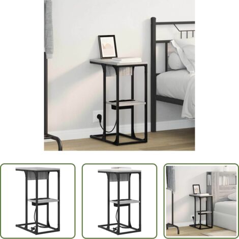 Comodino -  Armadio da Notte Grigio Sonoma 41,5 x 26 x 60,5 cm