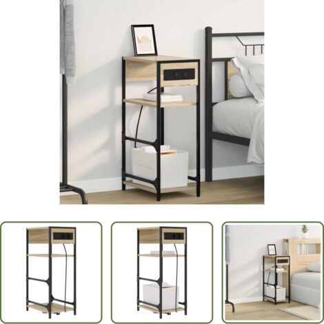 Comodino -  Armadio da Notte Rovere Sonoma 40 x 27 x 76 cm