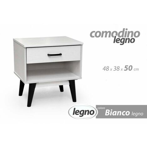 WYCTIN Un set di due 35 30 50 cm Comodino bianco a due cassetti in stile