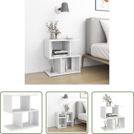 Comodino bianco -  Comodino Bianco 50x30x51,5 cm in Legno Multistrato