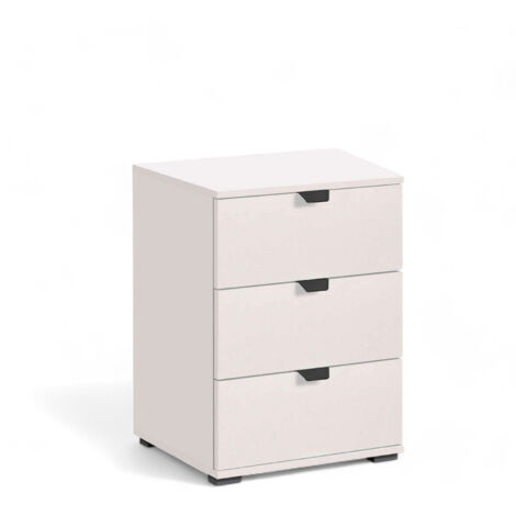 Comodino bianco opaco truciolare bilaminato dimensioni 45x40x63 cm ideale per arredamento moderno e classico