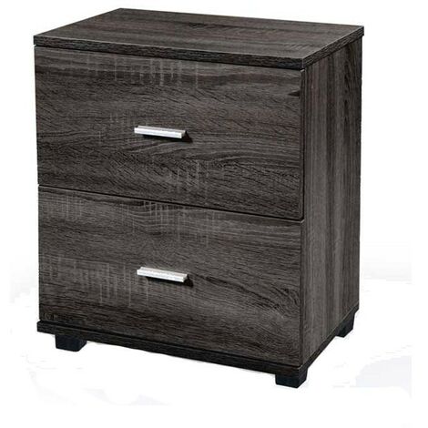 Comodino camera da letto grigio cassetti cm 40 x 30 x 45 h