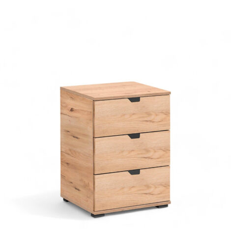Comodino camera da letto rovere chiaro artigiano truciolare bilaminato dimensioni 45x40x63 cm comodino moderno elegante