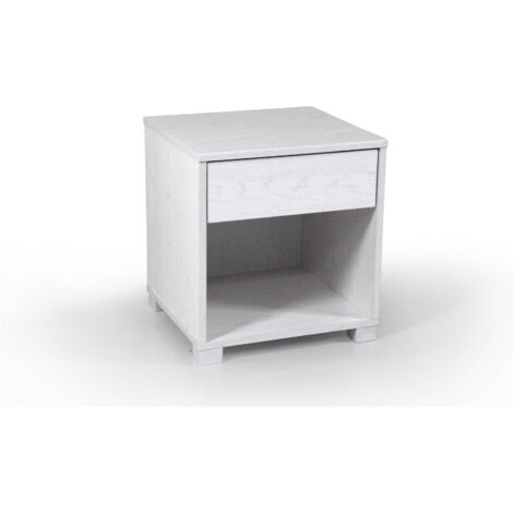 Comodino cameretta bianco cm 40 x 36 x 44 h con vano e cassetto