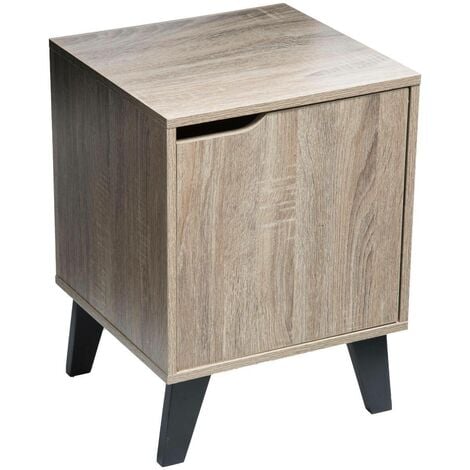 5FIVE SIMPLY SMART Comodino ceda effetto rovere naturale nero - 5five