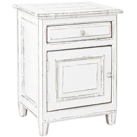 Comodino "Colette" per camera, Struttura In Legno Mango Massiccio,Verniciatura A Base Di Nitrocellulosa,Schienali E Laterali In Mdf -Sinistro
