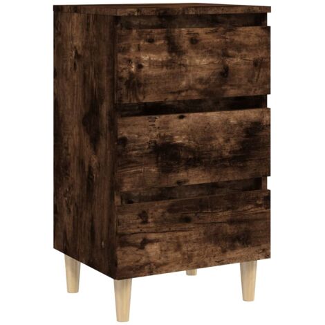 Comodino con 3 cassetti 40 x 35 x 69 cm MDF marrone DEC033220