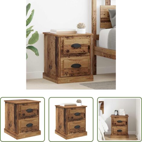 Comodino con cassetto -  Armadio da Notte con cassetto Legno vecchio 39 x 39 x 47.5 cm