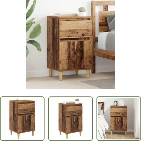 Comodino con cassetto -  Armadio da Notte con cassetto Legno vecchio 40 x 35 x 70 cm