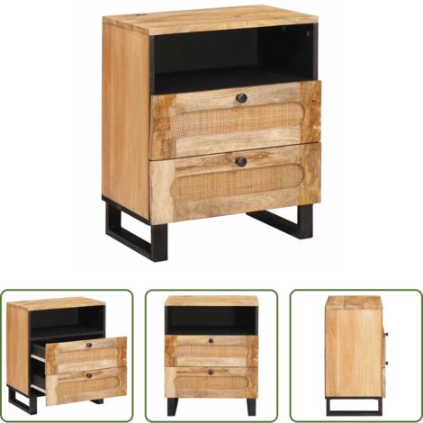 Comodino con cassetto -  Armadio da Notte con cassetto Naturale 50 x 33 x 62 cm