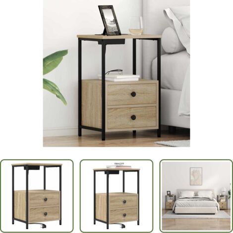 Comodino con cassetto -  Armadio da Notte con cassetto Rovere Sonoma 40 x 31 x 60 cm