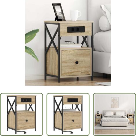 Comodino con cassetto -  Armadio da Notte con cassetto Rovere Sonoma 40 x 31 x 60 cm