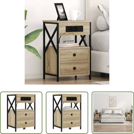 Comodino con cassetto -  Armadio da Notte con cassetto Rovere Sonoma 40 x 31 x 60 cm