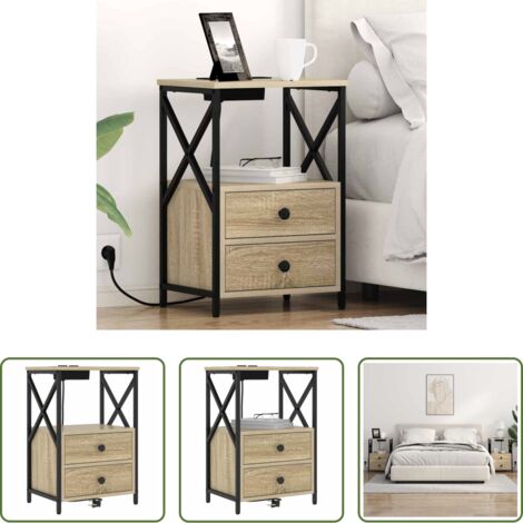 Comodino con cassetto -  Armadio da Notte con cassetto Rovere Sonoma 40 x 31 x 60 cm