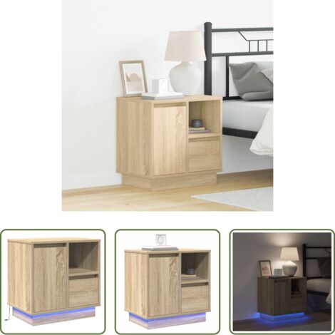 Comodino con cassetto -  Armadio da Notte con cassetto Rovere Sonoma 50 x 34,5 x 50 cm.