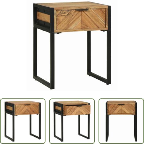 Comodino con cassetto -  Comodino con cassetto Marrone 40 x 35 x 50 cm