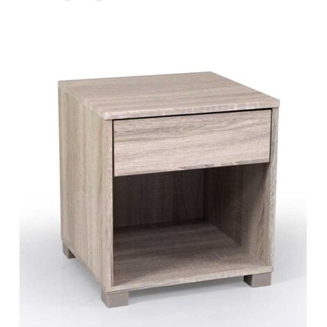 Comodino con cassetto letto rovere camera cm 40 x 36 x 44 h