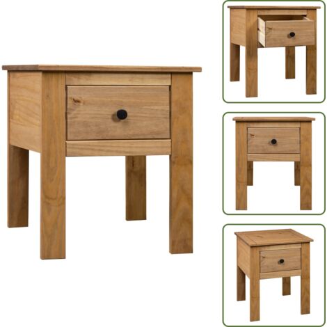 Comodino con cassetto - vidaXL Comodino 46x40x57 cm in Legno di Pino Panama Range - Comodino per soggiorno