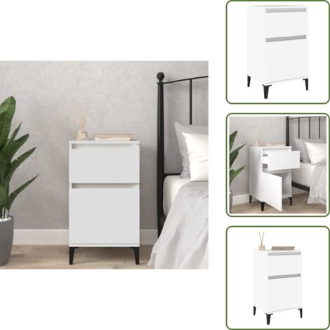 Comodino con ripiani - vidaXL Comodino Bianco 40x35x70 cm - Comodino per casa