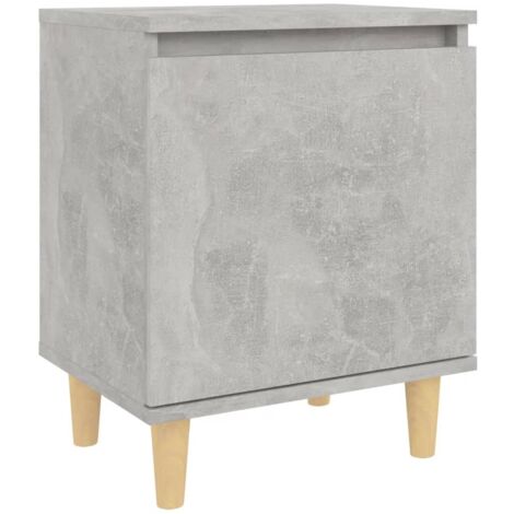 Comodino con vano con anta 40 x 30 x 50 cm multistrato grigio DEC033211