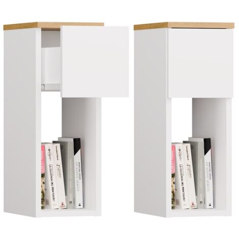 Comodino GALAX 20/1S BIANCO ARTIGIANALE