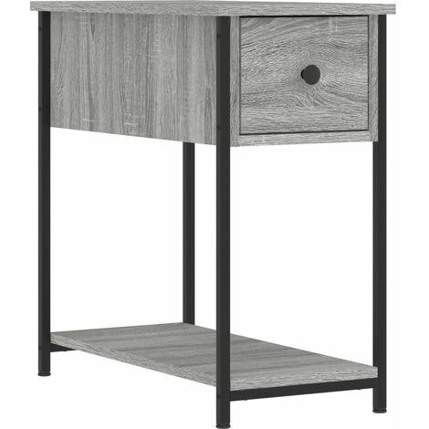 Comodino Grigio Sonoma 30x60x60 cm in Legno Multistrato vidaXL