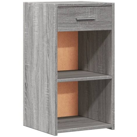 Comodino Grigio Sonoma 35x34x65 cm in Legno Multistrato vidaXL