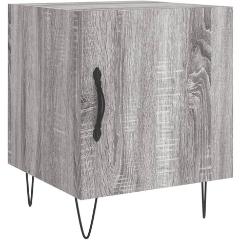 Comodino Grigio Sonoma 40x40x50 cm in Legno Multistrato vidaXL