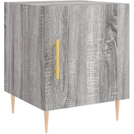 Comodino Grigio Sonoma 40x40x50 cm in Legno Multistrato vidaXL