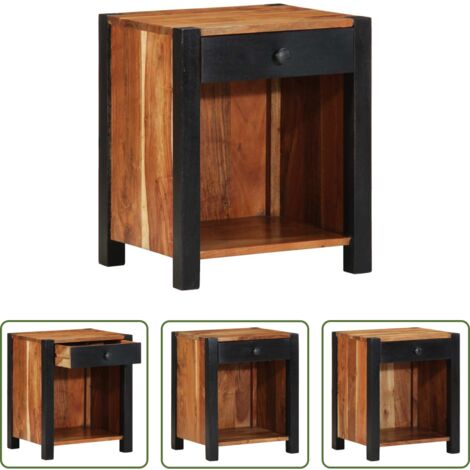 Comodino in legno -  Armadio da Notte Marrone 40 x 35 x 50 cm