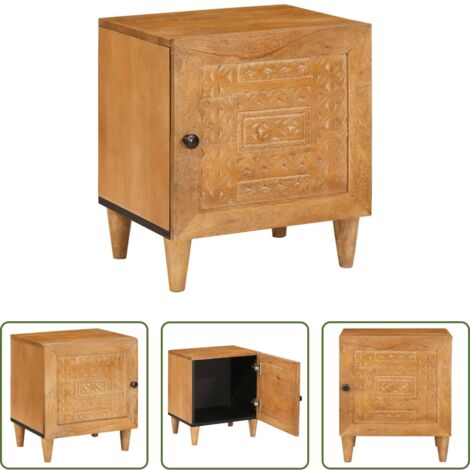 Comodino in legno -  Armadio da Notte Marrone Chiaro 40 x 33 x 46 cm