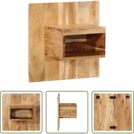 Comodino in legno -  Comodino 50x27x50 cm in Legno Massello di Acacia