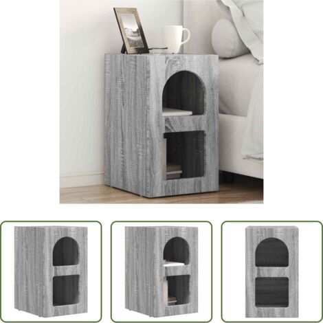 Comodino in legno -  Comodino Grigio Sonoma 29,5 x 33,5 x 50 cm Legno multistrato