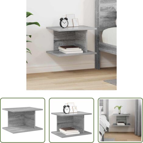 Comodino in legno -  Comodino Grigio Sonoma 40 x 30 x 25 cm Legno multistrato