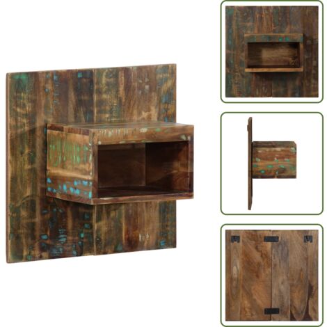 Comodino in legno massello - vidaXL Comodino Multicolore 50x27x50 cm in Legno Massello Recupero - Comodino per camera da letto