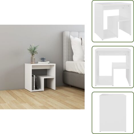 Comodino in legno multistrato - vidaXL Comodino Bianco 40x30x40 cm Legno Ingegnerizzato - Comodino bianco