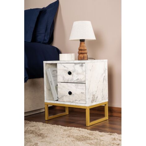 Comodino in marmo Fresia
Oro, 29x45x50 cm, Per la casa