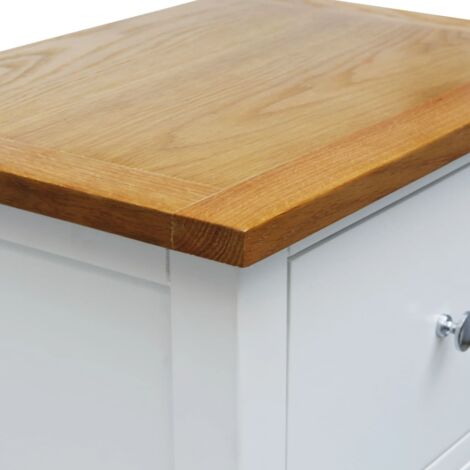 vidaXL Comodino 36x30x47 cm in Massello di Rovere
