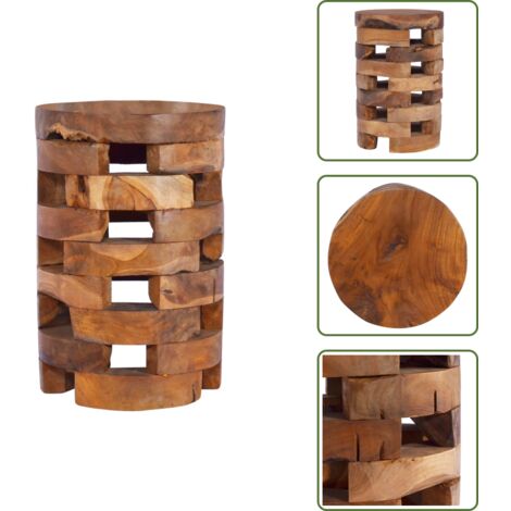 Comodino in teak - vidaXL Comodino 30x30x45 cm in Legno Massello di Teak -