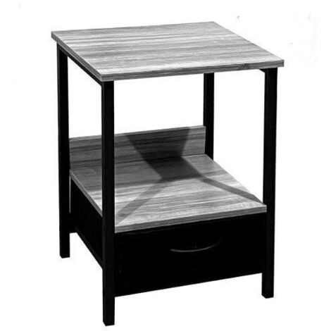 COMODINO INDUSTRIAL CON CASSETTO 40x35x55H GRIGIO