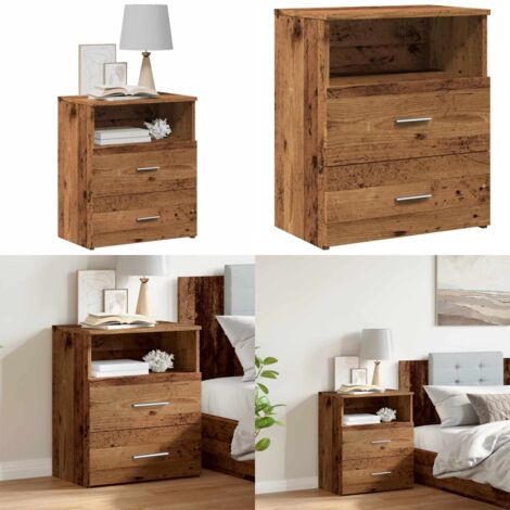 Comodino Legno Antico 50x32x60 cm in Legno Multistrato - Comodino antico - Comodino multistrato