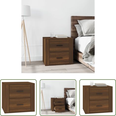 Comodino marrone -  Comodino Rovere Marrone 50x39x47 cm