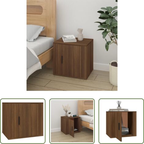 Comodino marrone -  Comodino Rovere Marrone 50x39x47 cm