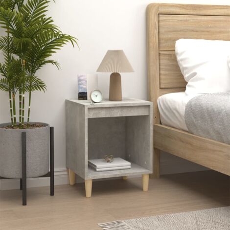 Mobiletto multiuso 40x35x82,5h cm in legno bianco e grigio cemento - Laredo