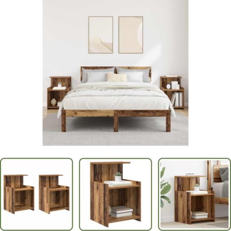 Comodino moderno -  Armadio da Notte 2 pcs Legno vecchio 40 x 35 x 60 cm