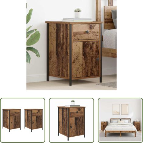 Comodino moderno -  Armadio da Notte 2 pcs Legno vecchio 40 x 42 x 60 cm