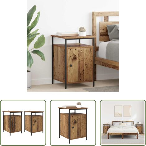 Comodino moderno -  Armadio da Notte 2 pcs Legno vecchio 40 x 42 x 60cm