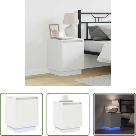 Comodino moderno -  Armadio da Notte Bianco 39 x 34,5 x 50 cm Legno multistrato