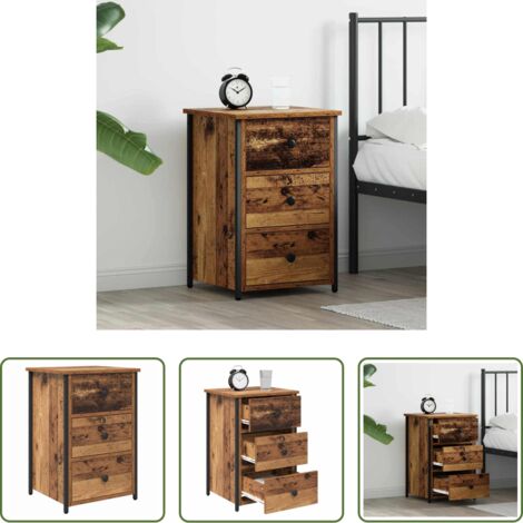 Comodino moderno -  Armadio da Notte con cassetto Marrone 40 x 36 x 60 cm