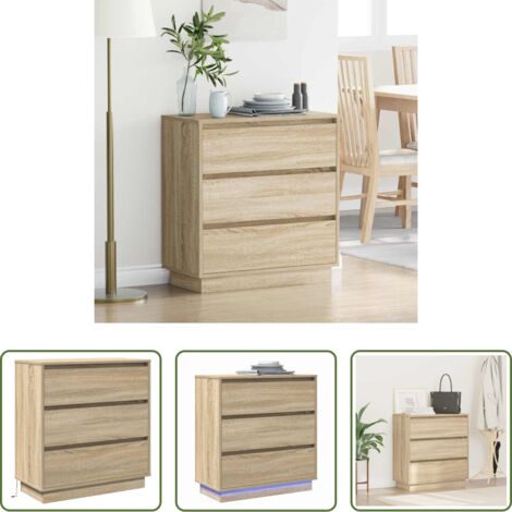 Comodino moderno -  Armadio da Notte con cassetto Rovere Sonoma 71 x 34,5 x 75 cm
